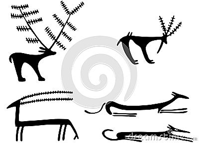 Petroglyphs Vector Illustration