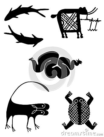 Petroglyphs Vector Illustration