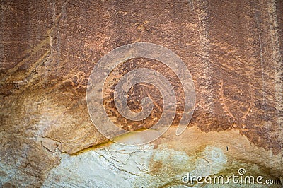 Petroglyphs on cliff at Capitol Reef National Park, Utah Stock Photo