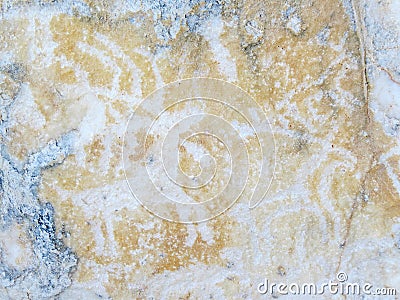 Petroglyphs on Lake Baikal Stock Photo