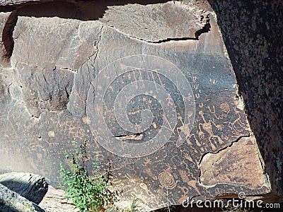 Petroglyphs located on Newspaper Rock Editorial Stock Photo