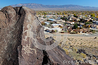Petroglyphs, Petroglyph National Monument, Albuquerque, New Mexico Stock Photo