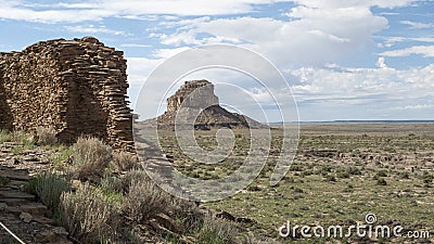 Un Vida - Archeological Site at Chaco Culture Historical Park Stock Photo