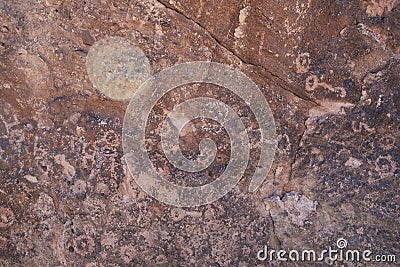 Petroglyphs stone carvings Stock Photo