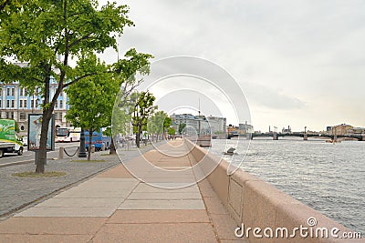 The Petrogradskaya Embankment. Editorial Stock Photo