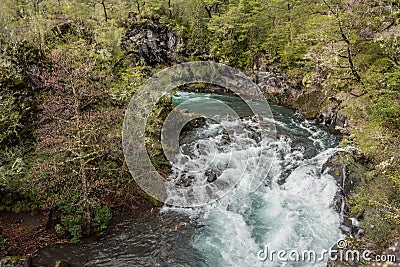 Petrohue River near Puerto Varas, Chile Stock Photo