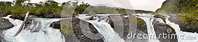 Petrohue waterfalls in Chile, Patagonia Stock Photo