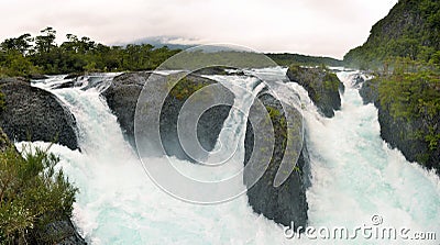 Petrohue waterfalls in Chile, Patagonia Stock Photo
