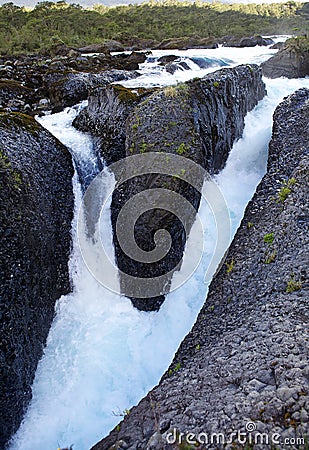 Petrohue Waterfalls, Chile Stock Photo