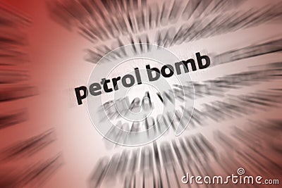 Petrol Bomb - Molotov Cocktail Stock Photo