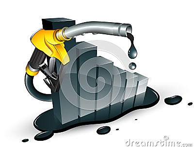 Petrol decrease Vector Illustration