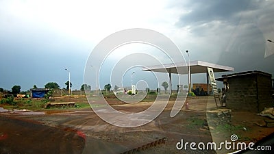 Petrol Pump Clicked from My Car Stock Photo