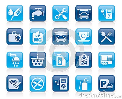 Petrol station icons Vector Illustration