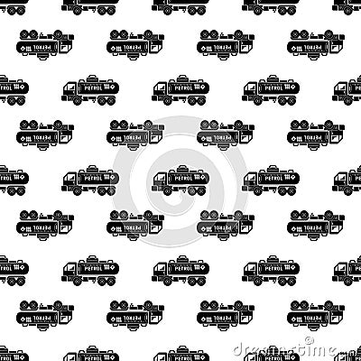 Petrol truck tank pattern seamless vector Vector Illustration