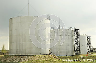 Petroleum storage depot Stock Photo