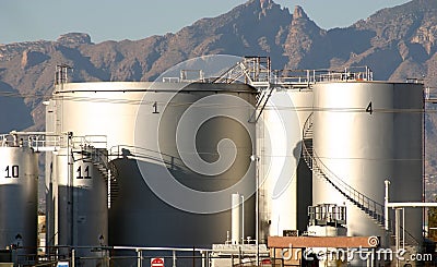 Petroleum Tanks Stock Photo
