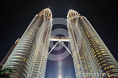Petronas Twin Towers Kuala Lumpur Stock Photo