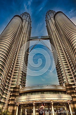 Petronas Twin Towers: The Tallest Twin Buildings. Editorial Stock Photo