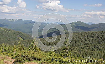 From Petros and Hoverla to Pop Ivan on the Montenegrin ridge Stock Photo