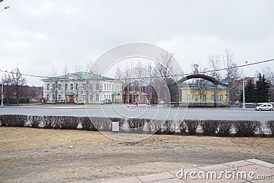 Petrozavodsk, Karelia, Russia, 4.19.24: Kizhi Museum, presentation and exhibition center, depository of Kizhi Museum and Editorial Stock Photo