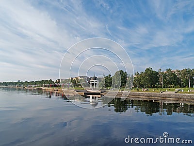 Petrozavodsk. Lake Onega Embankment in summer Stock Photo