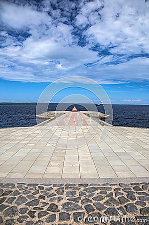 Petrozavodsk pier Stock Photo