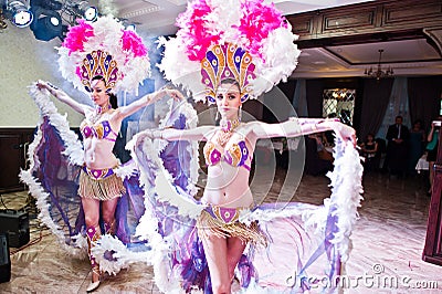 Petryky, Ukraine - May 14, 2016: Dance show ballet in wedding pa Editorial Stock Photo