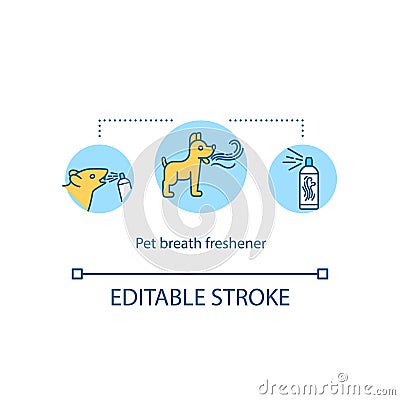 Pets breath freshener concept icon Vector Illustration