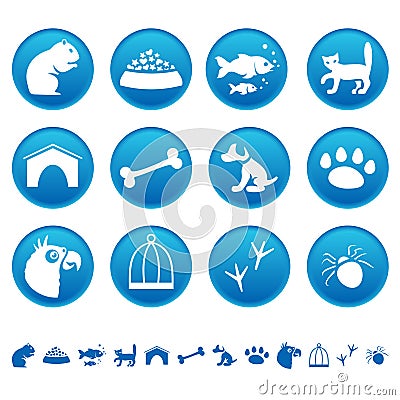 Pets icons Vector Illustration