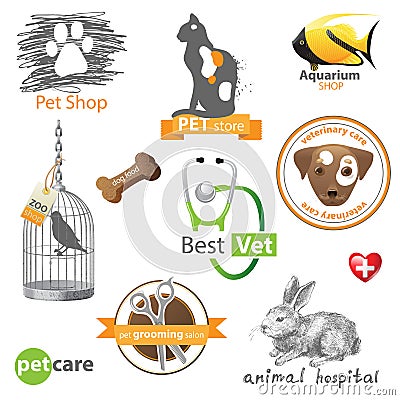 Pets icons Vector Illustration