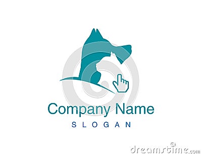 Pets online logo Stock Photo