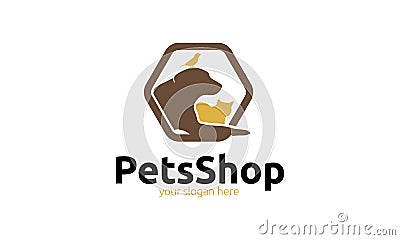 Pets Shop Logo Vector Illustration