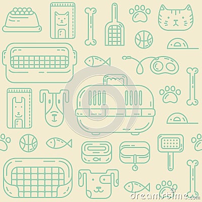 Petshop pattern Vector Illustration