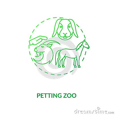 Petting zoo concept icon Vector Illustration