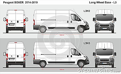 Peugeot Boxer Cargo Delivery Van L3 2014-2019 Editorial Stock Photo