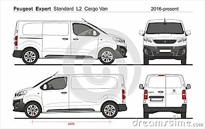 Peugeot Expert Cargo Standard Van L2 2016-present Editorial Stock Photo