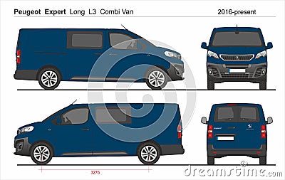 Peugeot Expert Combi Long Van L3 2016-present Editorial Stock Photo