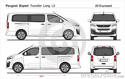 Peugeot Expert Traveller Long Van L3 2016-present Editorial Stock Photo