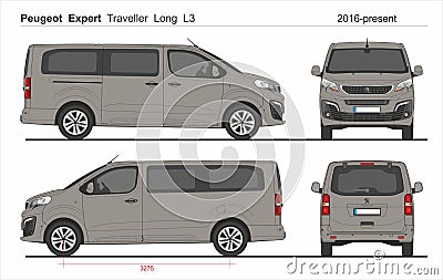 Peugeot Expert Traveller Long Van L3 2016-present Editorial Stock Photo