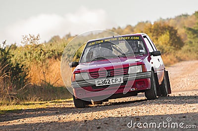 Peugeot rally car Editorial Stock Photo