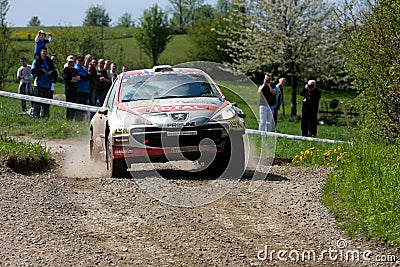 Peugeot WRC racing Editorial Stock Photo
