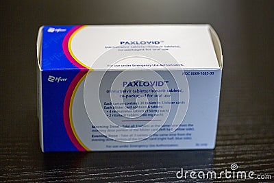 Pfizer Covid-19 Antiviral Medicine Paxlovid Editorial Stock Photo