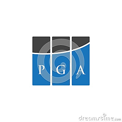 PGA letter logo design on WHITE background. PGA creative initials letter logo concept. PGA letter design.PGA letter logo design on Vector Illustration