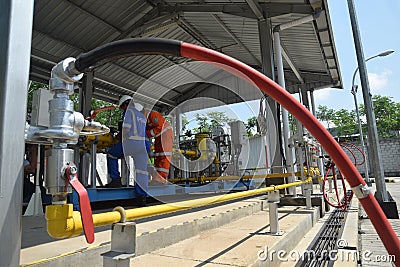 PGN Expands Natural Gas Pipeline Infrastructure in Semarang Editorial Stock Photo