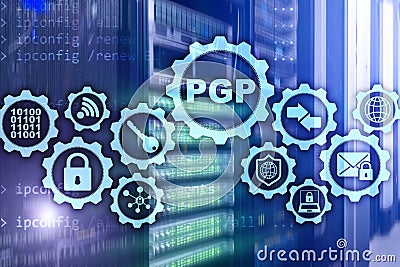 PGP. Pretty Good Privacy. Technology Encryption and Security concept Stock Photo