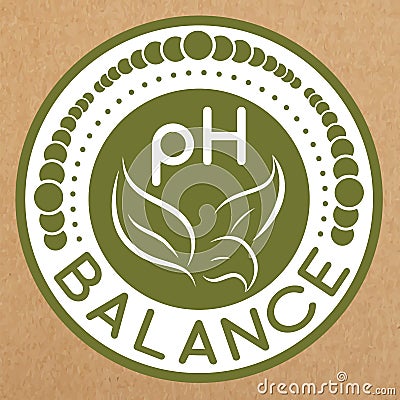 Ph balance badge, icon, sticker layout Vector Illustration