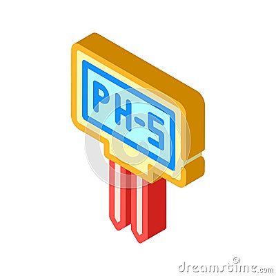 Ph meter measuring equipment isometric icon vector illustration Vector Illustration