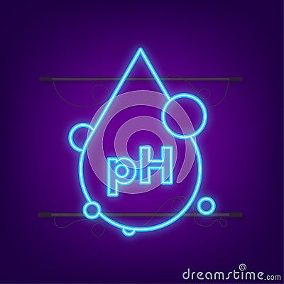 pH neutral balance badge, label. Neutral Ph Drop. Vector stock illustration. Vector Illustration