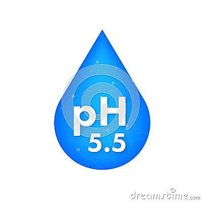 pH neutral balance badge, label. Neutral Ph Drop. Vector stock illustration. Vector Illustration