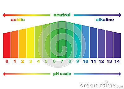 PH scale value , isolated Vector Illustration